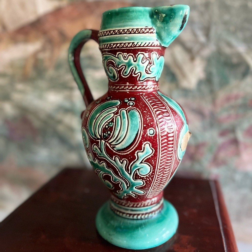 1960s Gmundner Keramik Pitcher Vase Austrian Pottery - Picture 10 of 10